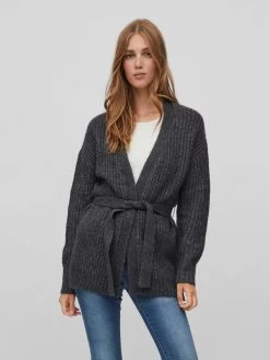 Vila Vesten Gebreid Vest Dames Grijs -Vila 398685a08341e8df20f45fdb5171c9c4