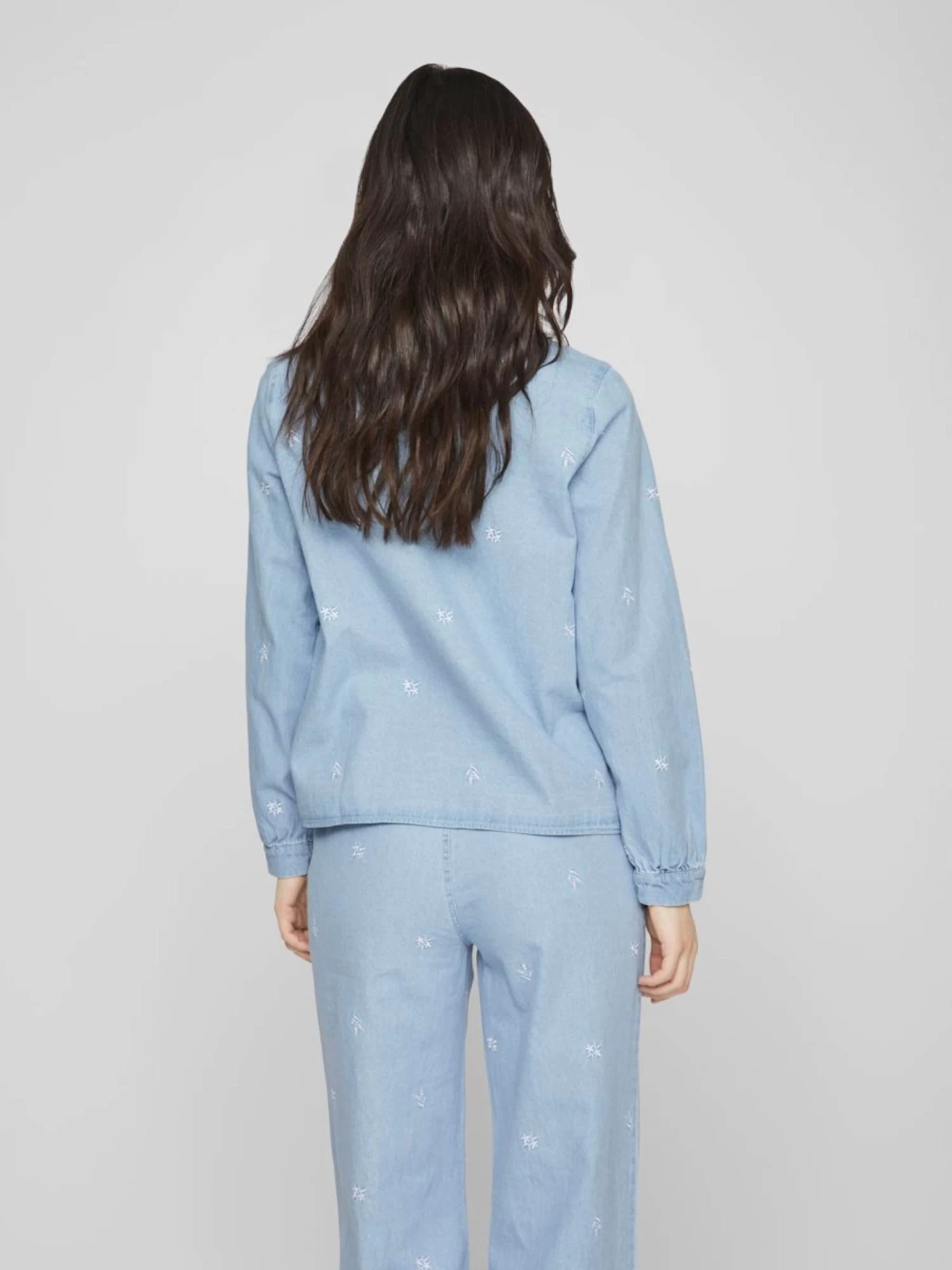 Vila Spijkerblouses Blouse Dames Lichtblauw 5 Vila Spijkerblouses Blouse Dames Lichtblauw - Afbeelding 4