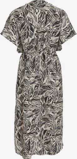 Vila Maxi Jurken Jurk Dames Beige / Zwart -Vila 3a6a7766041651aa13a583af47c32b64