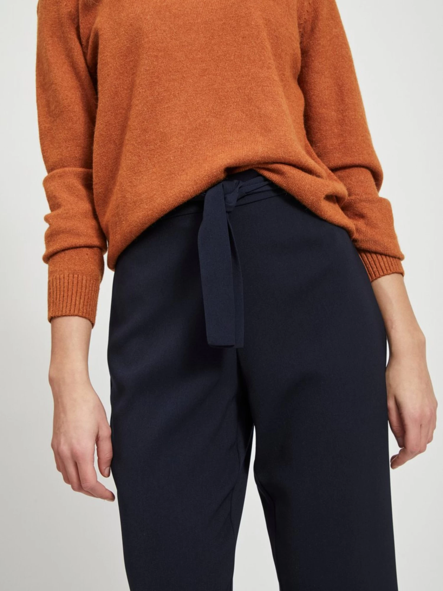 Vila Pantalons Regular Broek Dames Donkerblauw 8 Vila Pantalons Regular Broek Dames Donkerblauw - Afbeelding 6