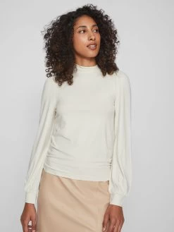 Vila Longsleeves Shirt Dames Wit -Vila 3ae2d3bbda962ac5569772f10514f81c