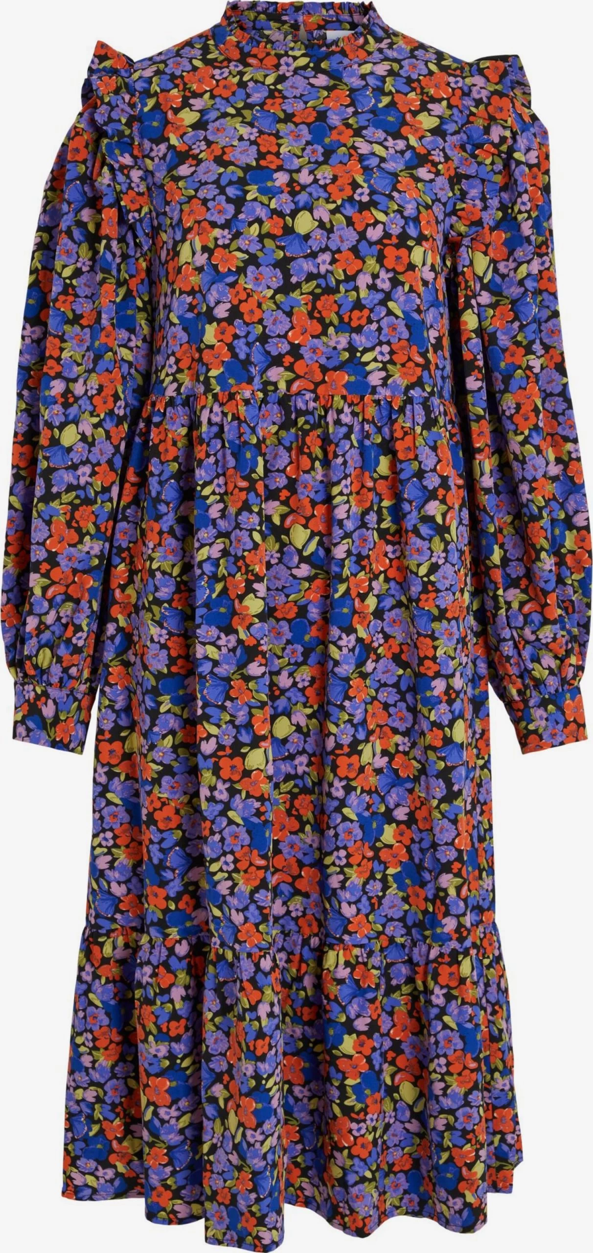 Vila Midi Jurken Jurk Essy Dames Zwart