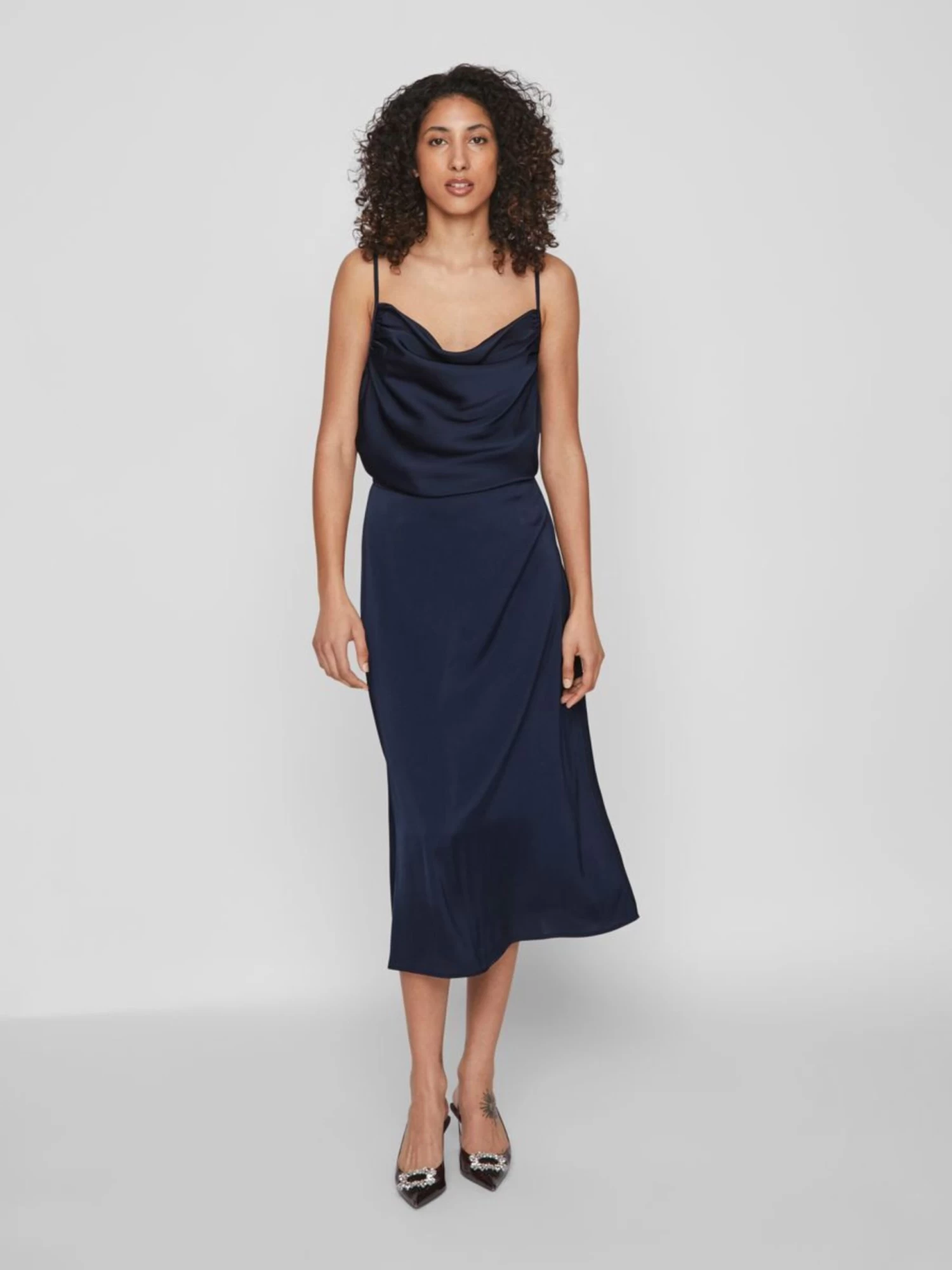 Vila Spaghetti Tops Top Dames Blauw / Donkerblauw 7 Vila Spaghetti Tops Top Dames Blauw / Donkerblauw - Afbeelding 5