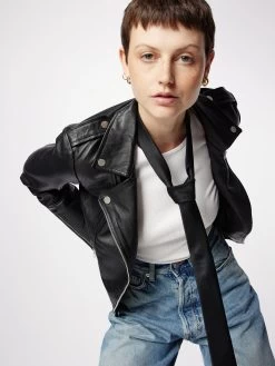 Vila Leren Jassen Tussenjas Feli Dames Zwart -Vila 3d9a358fdd17b3e5c7aec0c6efff70a0