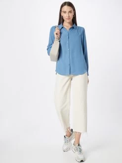 Vila Overhemden Blouse Dames Blauw -Vila 3ea44f1b3d273f59d159f189e855d505