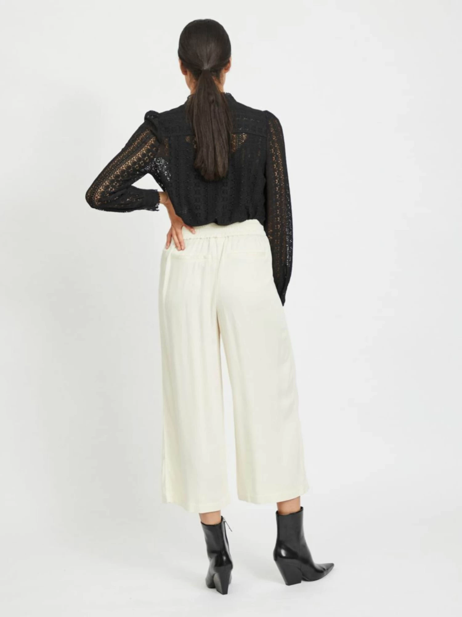 Vila Culottes Wide Leg Broek VIFANZA Dames Wit 5 Vila Culottes Wide Leg Broek VIFANZA Dames Wit - Afbeelding 3