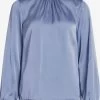 Vila Blouseshirts Blouse Dames Blauw -Vila 40109d9e8406f28d1665062a62c36a42