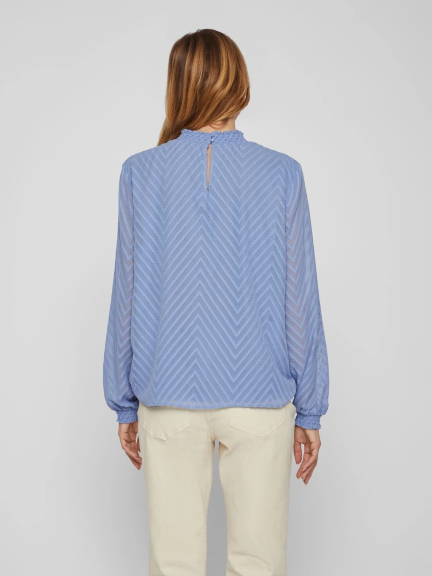 Vila Blouseshirts Blouse Dames Blauw 6 Vila Blouseshirts Blouse Dames Blauw - Afbeelding 4