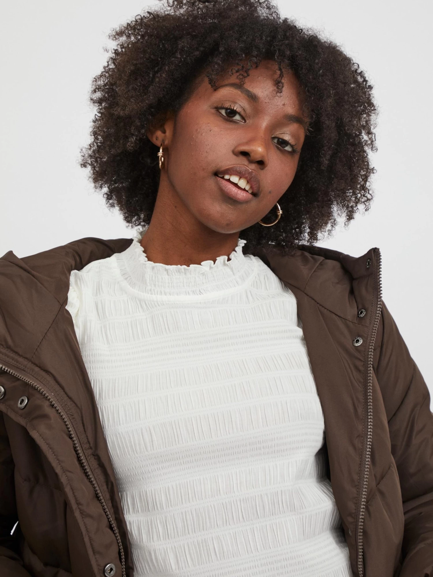 Vila Wintermantels Wintermantel Philipa Dames Bruin 9 Vila Wintermantels Wintermantel Philipa Dames Bruin - Afbeelding 7