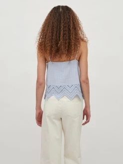 Vila Spaghetti Tops Top Clio Dames Pastelblauw -Vila 40746b1d6e01148c9dee91c6999a5b60