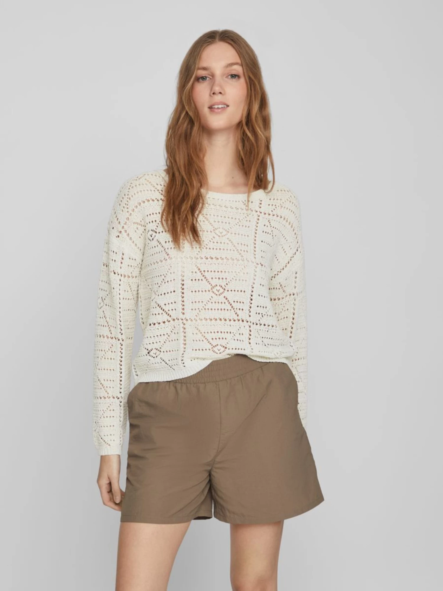 Vila Fijngebreide Truien Trui Dames Beige 5 Vila Fijngebreide Truien Trui Dames Beige - Afbeelding 3