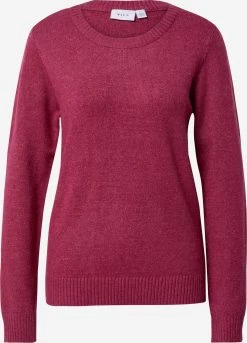 Vila Fijngebreide Truien Trui RIL Dames Wijnrood