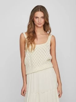 Vila Tanktops Top Dames Beige -Vila 42e390278a530448503ea7f6ec2d0c2e