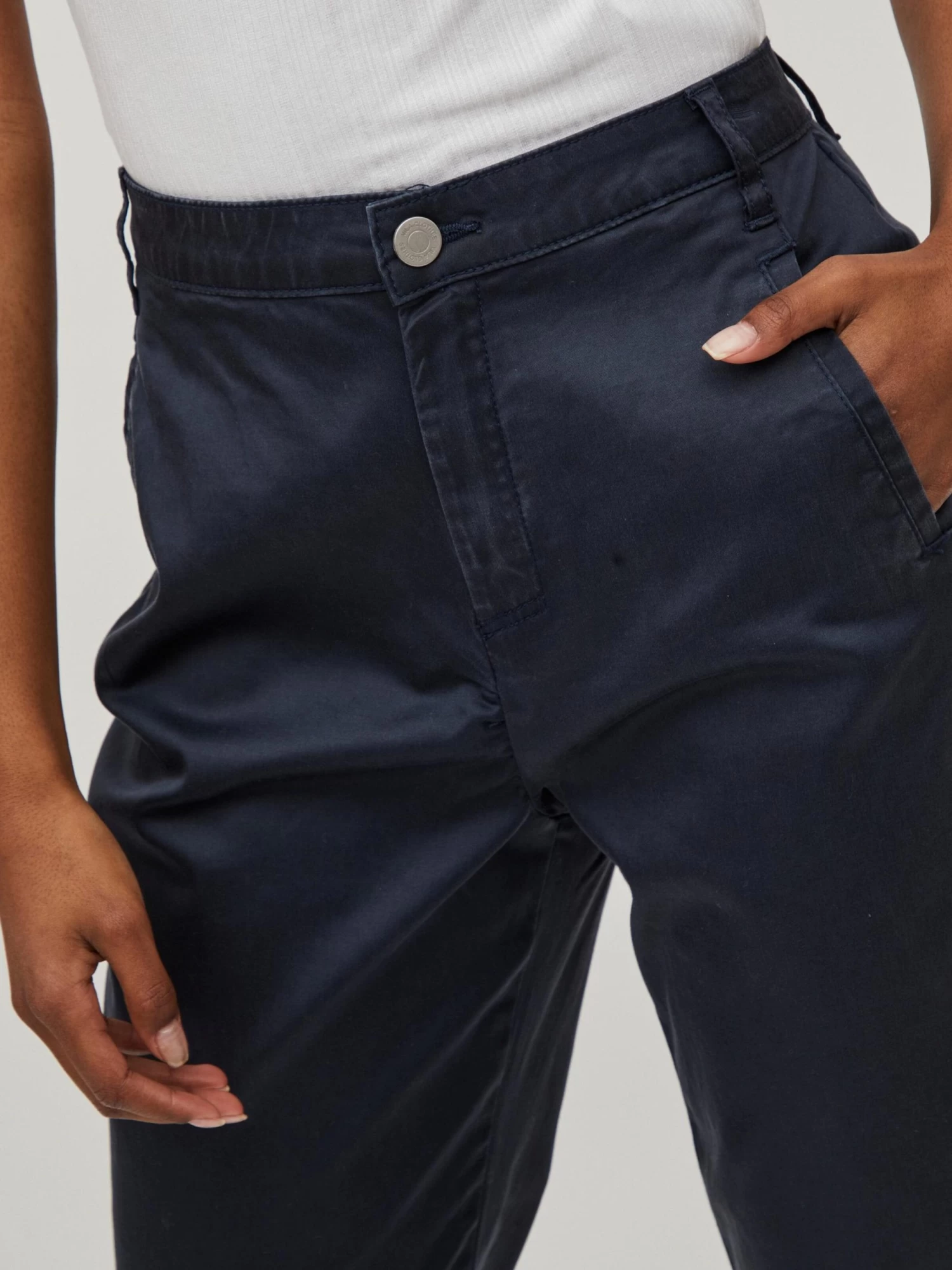 Vila Chinos Tapered Chino Dames Donkerblauw 8 Vila Chinos Tapered Chino Dames Donkerblauw - Afbeelding 6