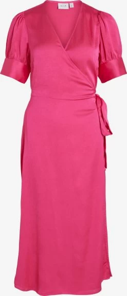 Vila Midi Jurken Jurk Naria Dames Magenta