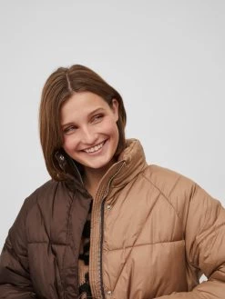 Vila Wintermantels Wintermantel Dames Sand / Bruin -Vila 437f10160aaafebf4d50fc0681c65a9a
