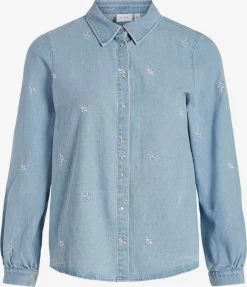 Vila Spijkerblouses Blouse Dames Lichtblauw