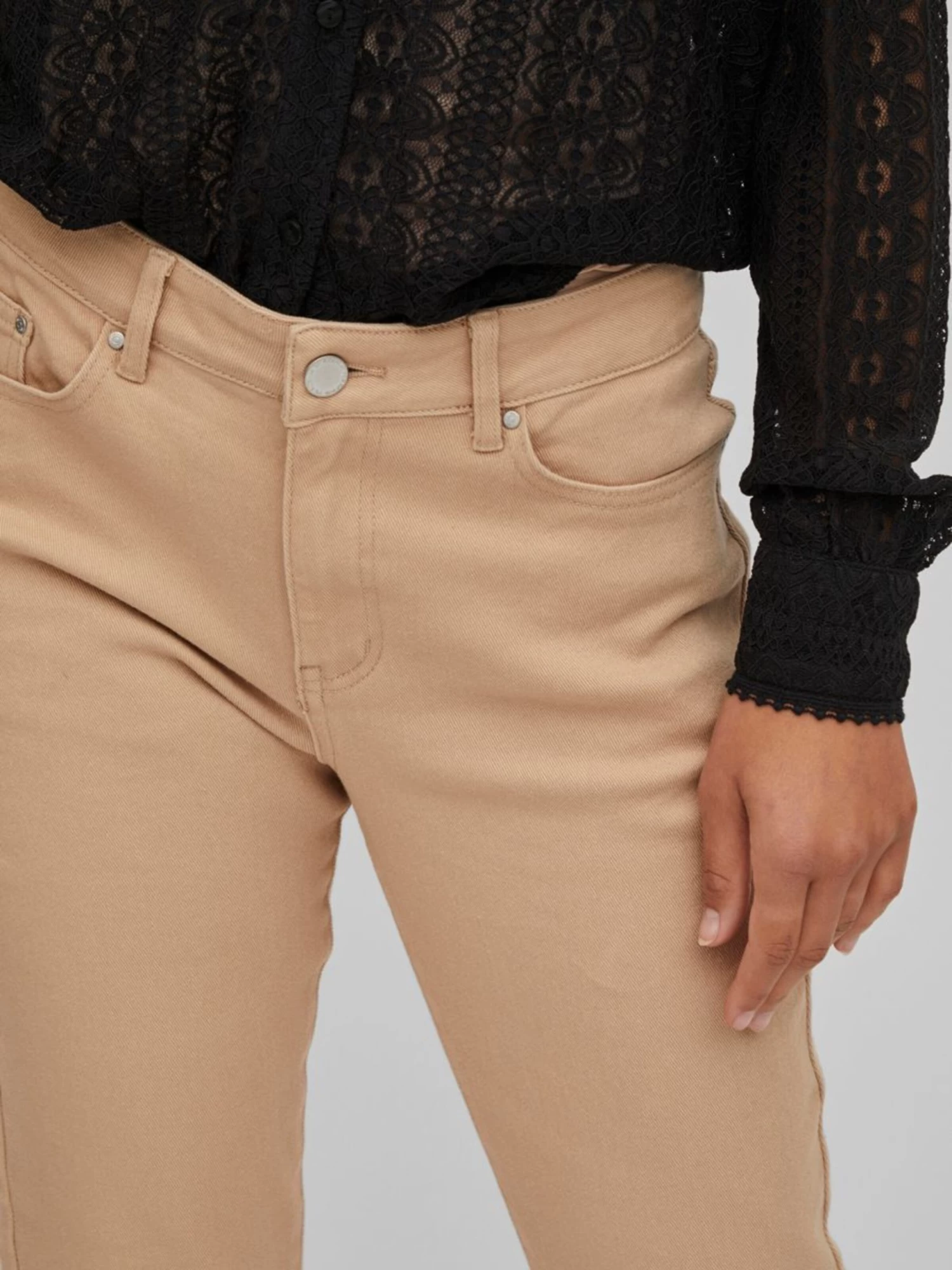 Vila Straight Regular Jeans STRAY Dames Donkerbeige 8 Vila Straight Regular Jeans STRAY Dames Donkerbeige - Afbeelding 6