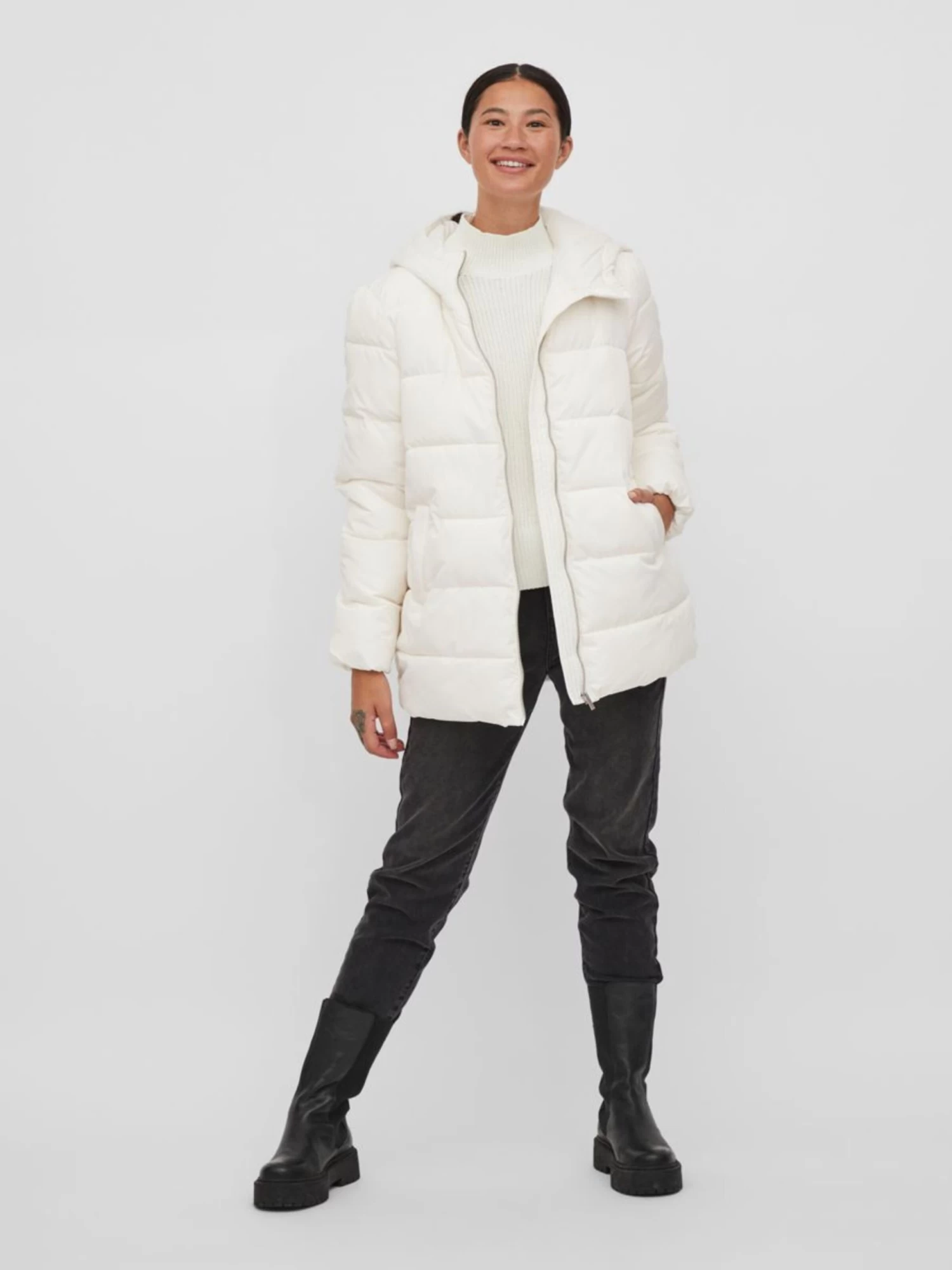 Vila Winterjassen Winterjas Dames Wit 7 Vila Winterjassen Winterjas Dames Wit - Afbeelding 5