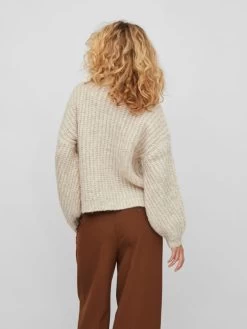 Vila Basic Truien Trui Dames Lichtbeige -Vila 447d3d7cc705cd07f3896427df1ff561