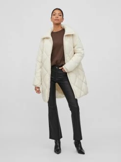 Vila Tussenmantels Tussenmantel Adaya Dames Crème -Vila 44afdc0b6a802d1fa31451cd4bdc5135