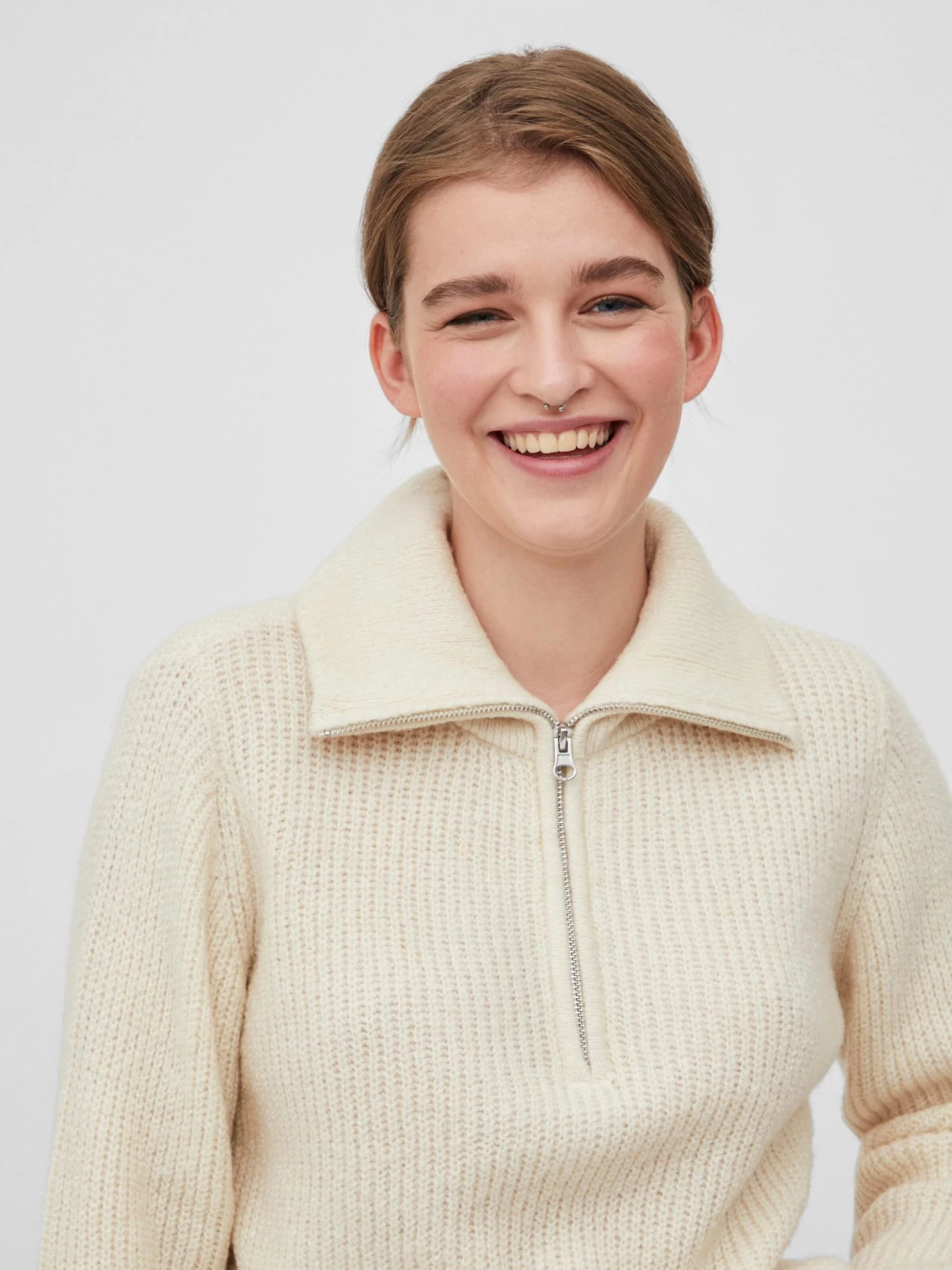 Vila Coltruien Trui Booba Dames Lichtbeige 8 Vila Coltruien Trui Booba Dames Lichtbeige - Afbeelding 6