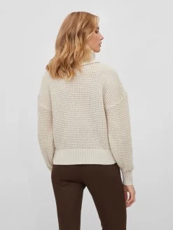 Vila Coltruien Trui Dames Natuurwit -Vila 454c0bcd0a98a2affee90472ff20088f