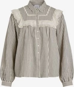 Vila Overhemden Blouse Dames Beige