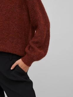 Vila Fijngebreide Truien Trui Jamina Dames Kersrood -Vila 461815d6ab2f3ea4d6e74ea12ee91c6b