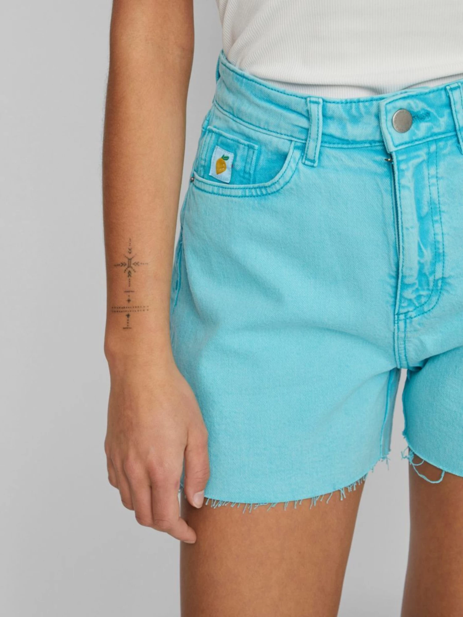 Vila Denim Shorts Regular Jeans Pippa Dames Blauw 8 Vila Denim Shorts Regular Jeans Pippa Dames Blauw - Afbeelding 6