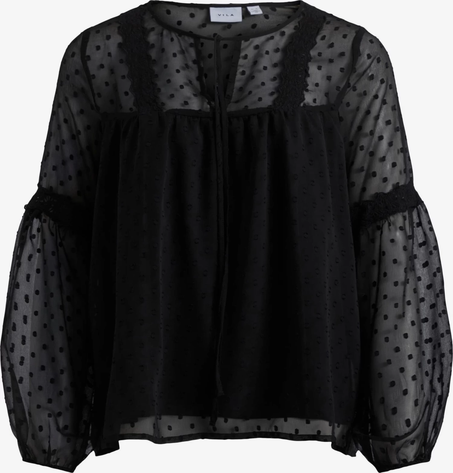 Vila Kanten Blouses Blouse Edee Dames Zwart 3 Vila Kanten Blouses Blouse Edee Dames Zwart