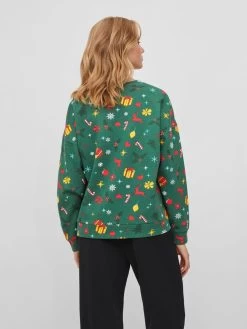 Vila Sweatshirts Sweatshirt Dames Groen -Vila 477523da7a038d0ef268c89ea2377ffd