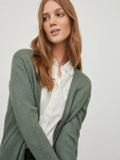 Vila Vesten Gebreid Vest Ril Dames Donkergroen -Vila 4887627b606d24520f9e74aee851d8d2