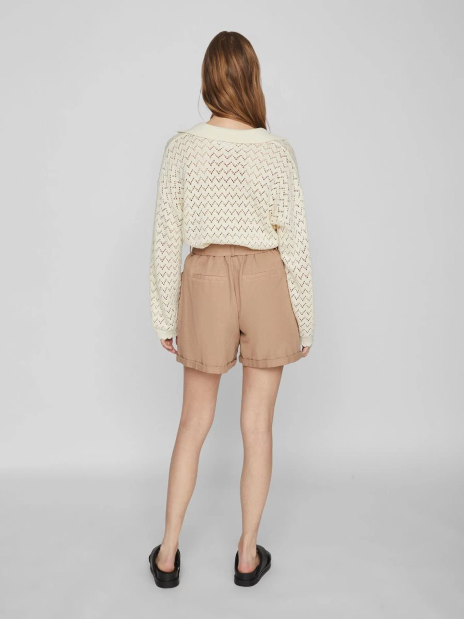 Vila Shorts Regular Broek LINDAS Dames Bruin 6 Vila Shorts Regular Broek LINDAS Dames Bruin - Afbeelding 4