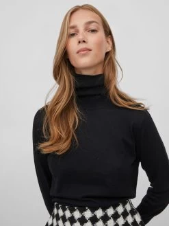 Vila Vesten Gebreide Bodywarmer Dames Zwart -Vila 4913425745cb94c33789660e63011037