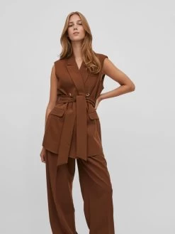 Vila Bodywarmers Bodywarmer Dames Bruin -Vila 49a4b74f964f9e5811062b05a1711ec0