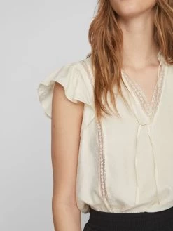 Vila Blouse Tops Blouse LUCIA Dames Beige 15 Vila Blouse Tops Blouse LUCIA Dames Beige -Vila 49d7e49871ddf91de296681e33fd56a1