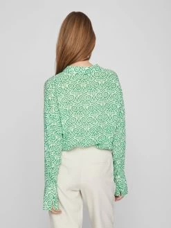 Vila Overhemden Blouse Dames Groen -Vila 4b208090d4cafd576aad24df52c98e6e