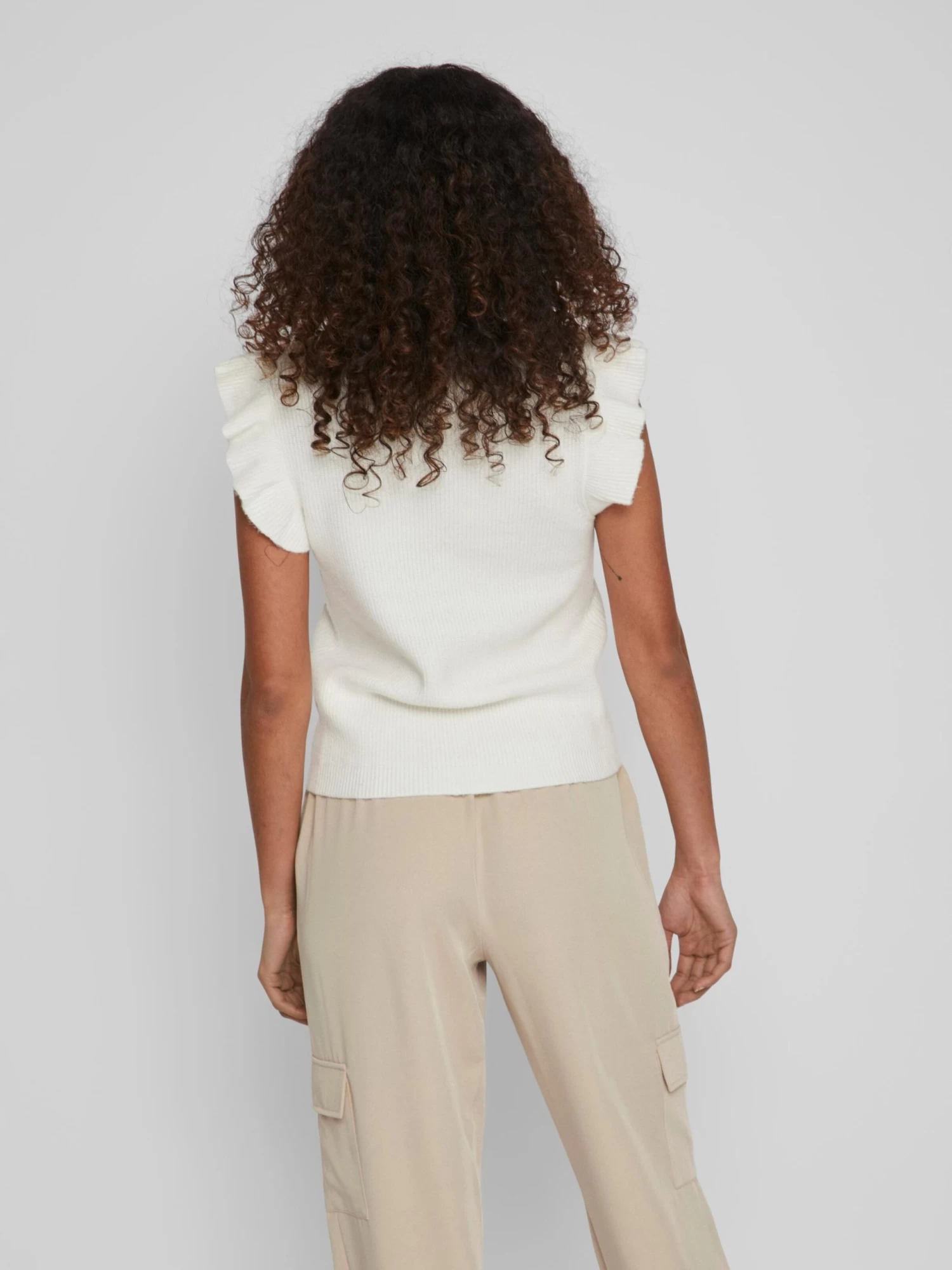 Vila Fijngebreide Truien Trui Ril Dames Offwhite 6 Vila Fijngebreide Truien Trui Ril Dames Offwhite - Afbeelding 4