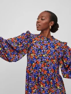 Vila Midi Jurken Jurk Essy Dames Zwart -Vila 4ba26f460d122bd80bfd2ecb41df3131