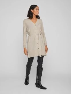 Vila Vesten Gebreid Vest ABELLA Dames Beige -Vila 4bb5ca68e89d5178eb757eba29305fff