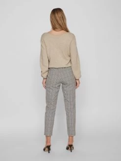 Vila Pantalons Slimfit Broek Dames Bruin -Vila 4ccdbf59afad48902698611fd588612b