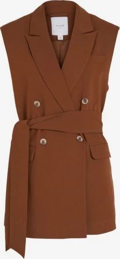 Vila Bodywarmers Bodywarmer Dames Bruin