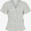 Vila Blouses Met Korte Mouw Blouse LOVIE Dames Lichtgrijs -Vila 4d7f8bcd05f5fce204faeb27226cd749