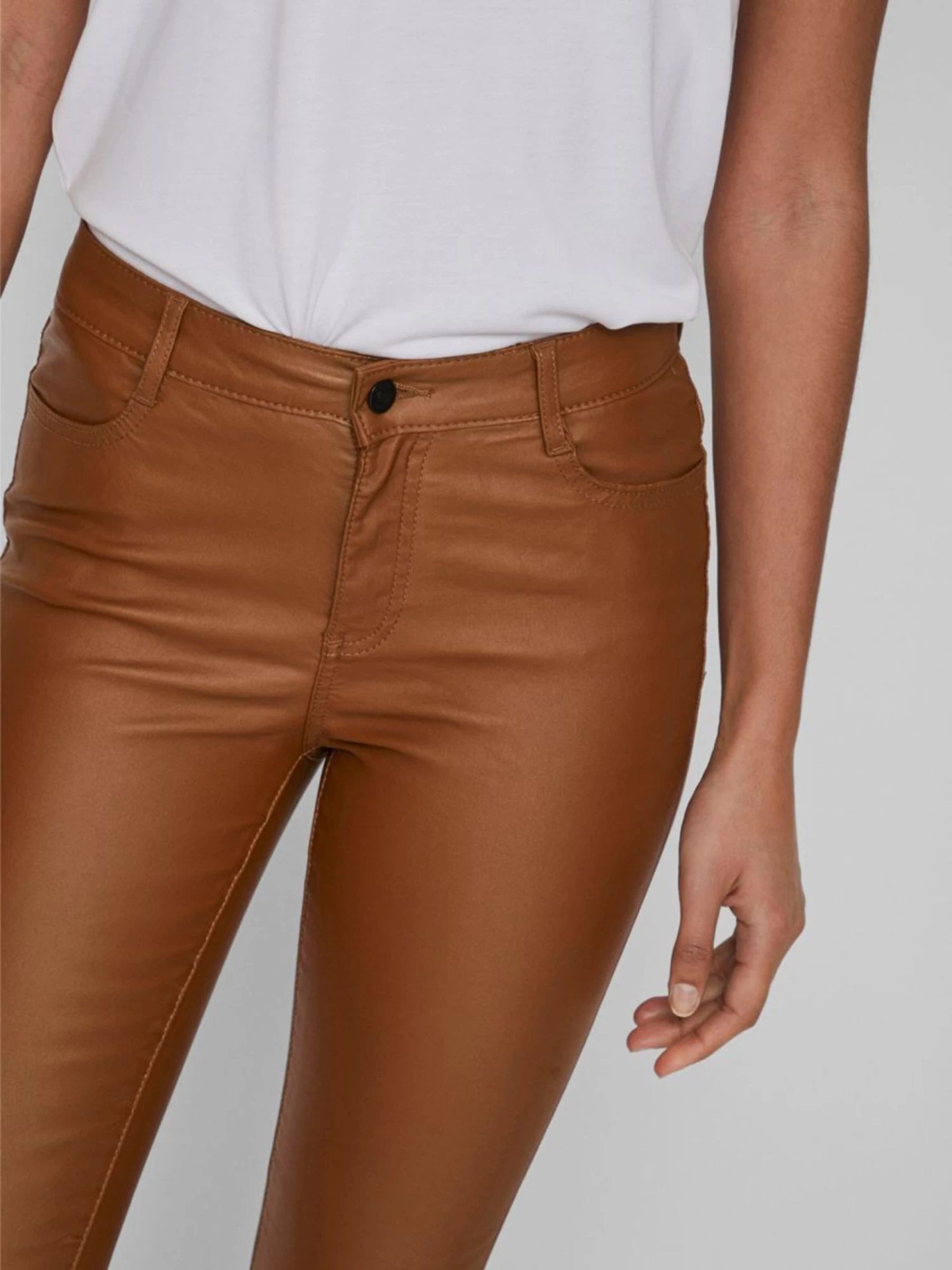 Vila Jeans Skinny Jeans Commit Dames Cognac 9 Vila Jeans Skinny Jeans Commit Dames Cognac - Afbeelding 7