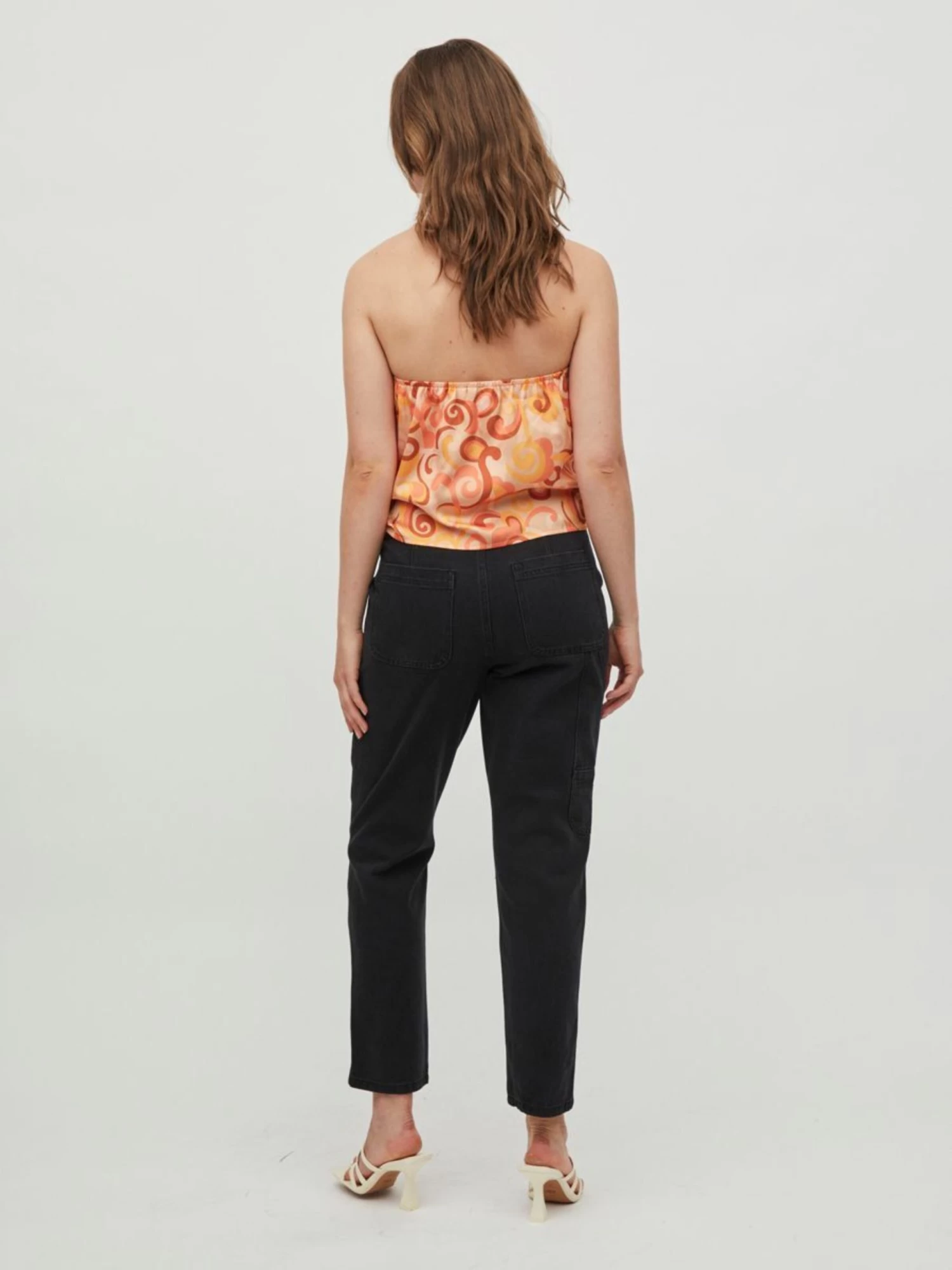 Vila Straight Regular Jeans Dames Zwart 6 Vila Straight Regular Jeans Dames Zwart - Afbeelding 4