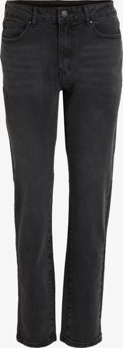 Vila Straight Regular Jeans Stray Dames Zwart