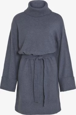 Vila Gebreide Jurken Gebreide Jurk Rolfie Dames Blauw