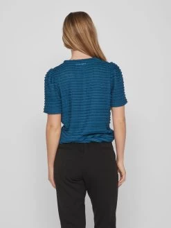 Vila T-shirts Shirt Dames Blauw -Vila 512626cee6f20454073b479efcc7c915