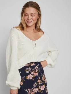 Vila Basic Truien Trui Baha Dames Natuurwit -Vila 512f92c2eb9eac5f1a2f2052280f8451